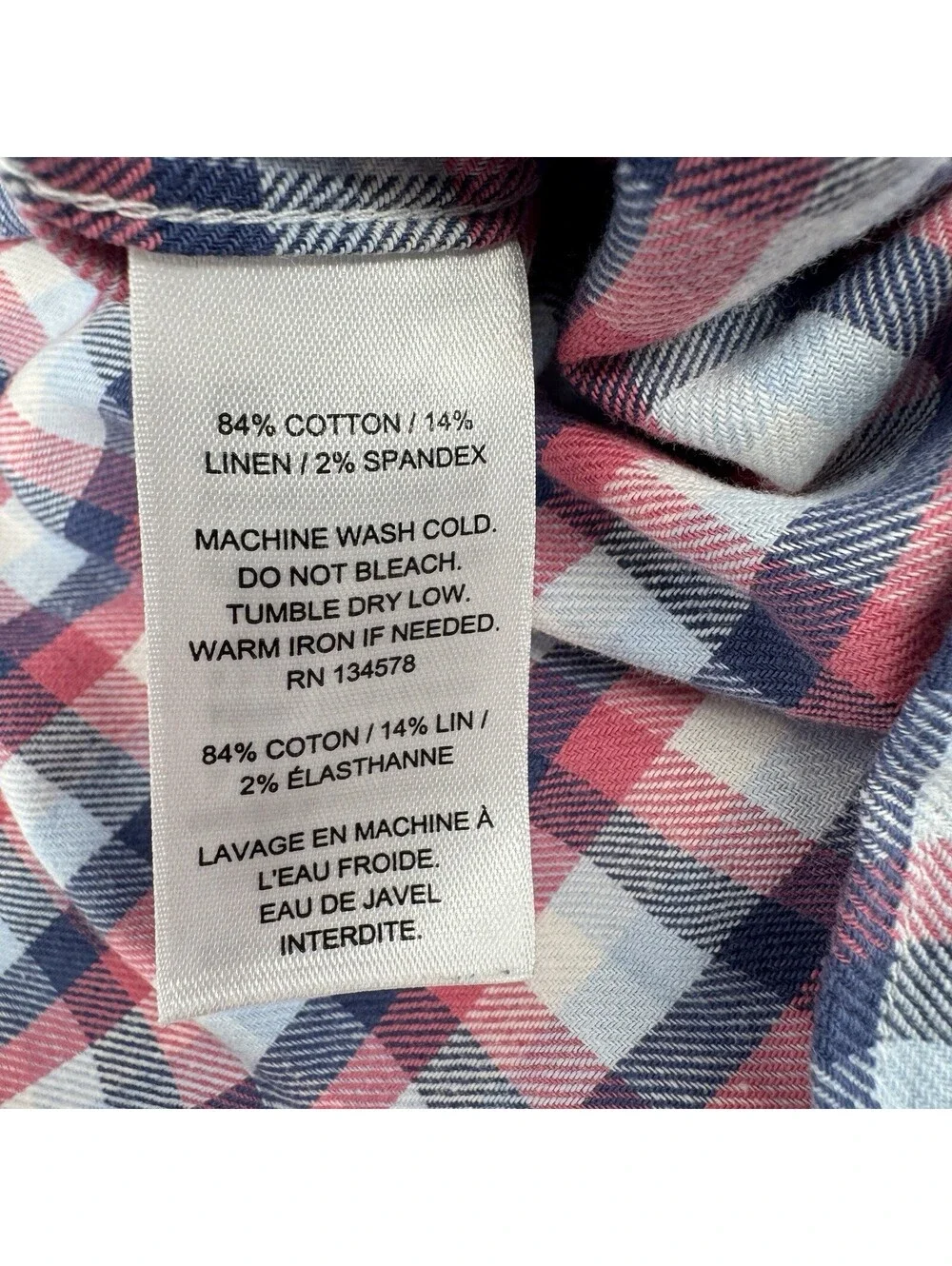 Vineyard Vines Performance Classic Fit Long Sleeve Plaid Shirt Men’s Size XXL